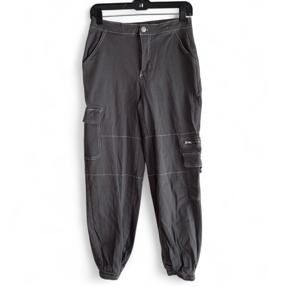 Rachel Paige Gray Cargo Jogger Pants Size M